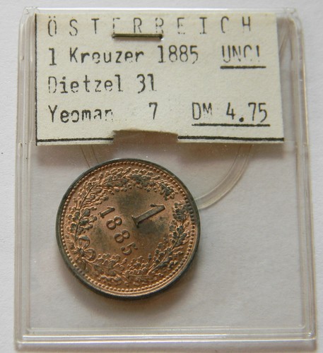 österreich kreuzer 1885 - kreuzer,